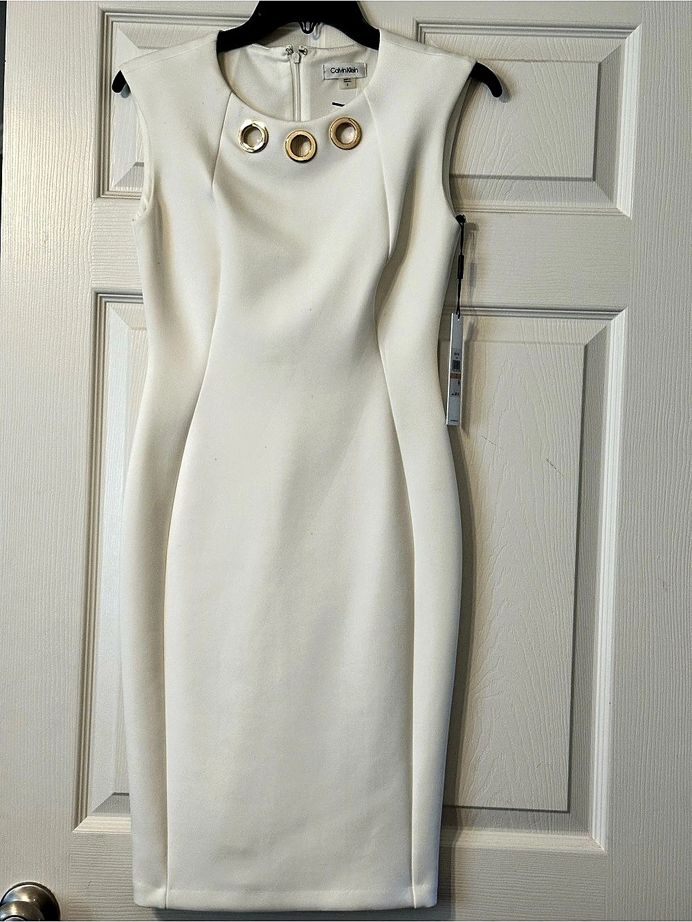 Calvin Klein Gold-Tone Grommet Mini Dress Size 2 NWT